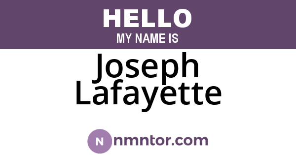 Joseph Lafayette