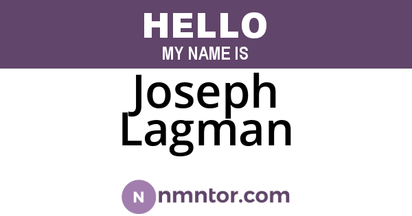 Joseph Lagman