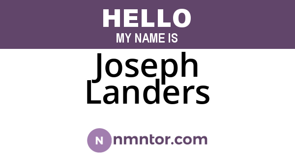 Joseph Landers