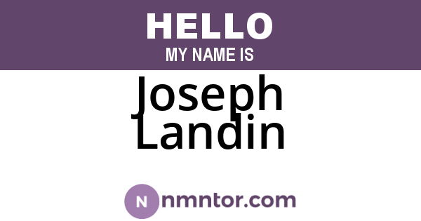 Joseph Landin