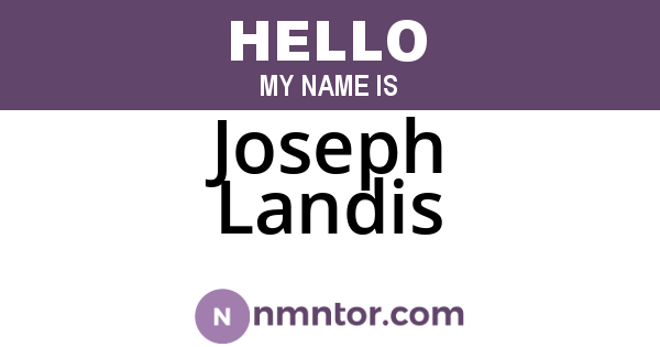Joseph Landis
