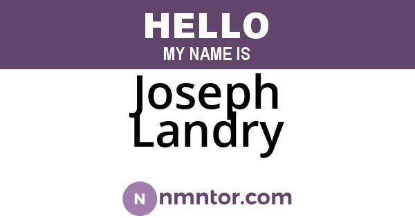 Joseph Landry