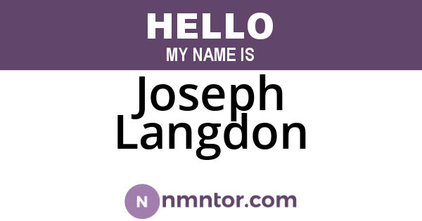 Joseph Langdon