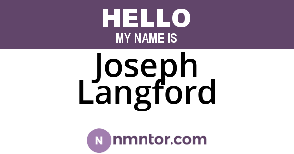 Joseph Langford