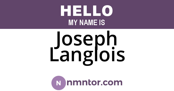Joseph Langlois