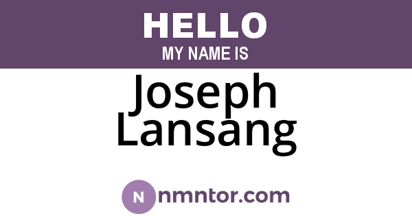 Joseph Lansang