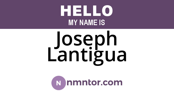 Joseph Lantigua