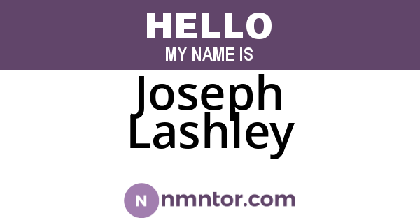Joseph Lashley