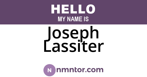 Joseph Lassiter