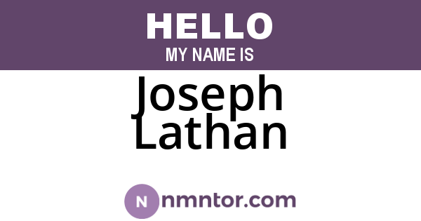 Joseph Lathan