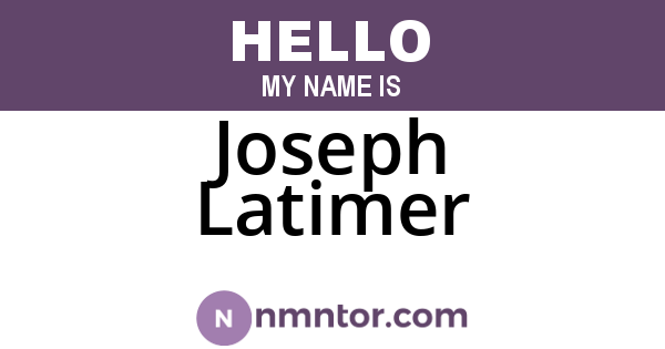 Joseph Latimer