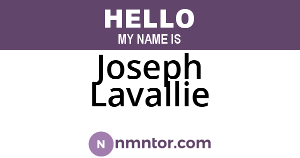 Joseph Lavallie