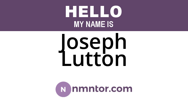 Joseph Lutton