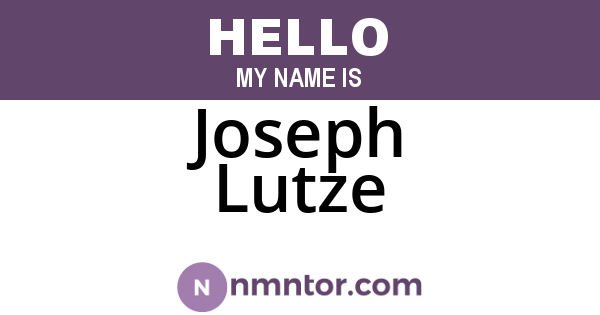 Joseph Lutze