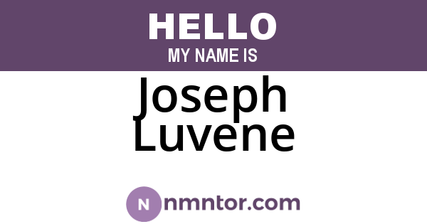 Joseph Luvene