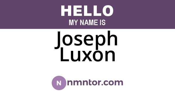 Joseph Luxon