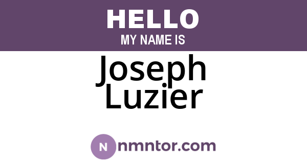 Joseph Luzier