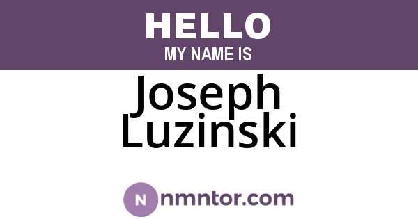 Joseph Luzinski