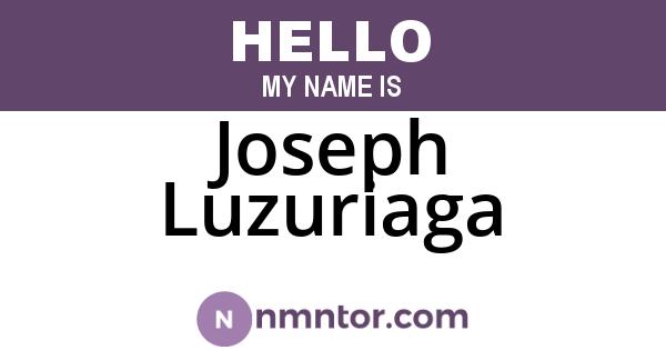 Joseph Luzuriaga