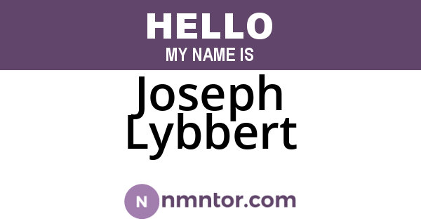 Joseph Lybbert