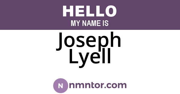 Joseph Lyell