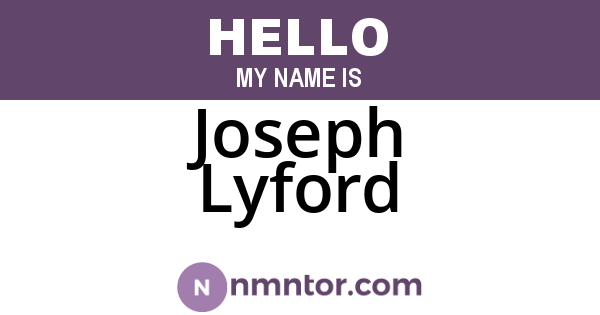 Joseph Lyford