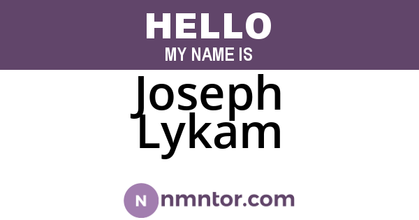 Joseph Lykam