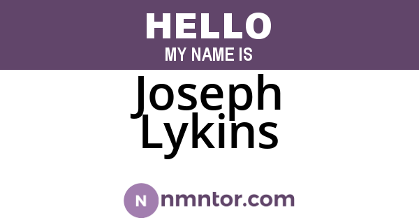 Joseph Lykins