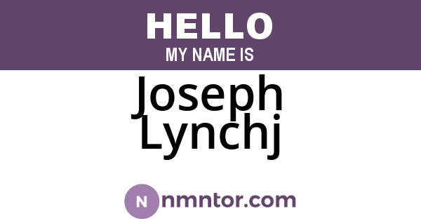 Joseph Lynchj