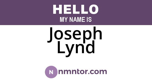 Joseph Lynd