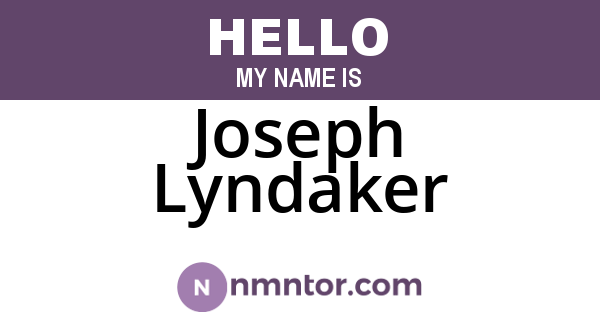 Joseph Lyndaker