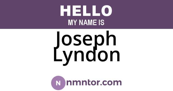 Joseph Lyndon