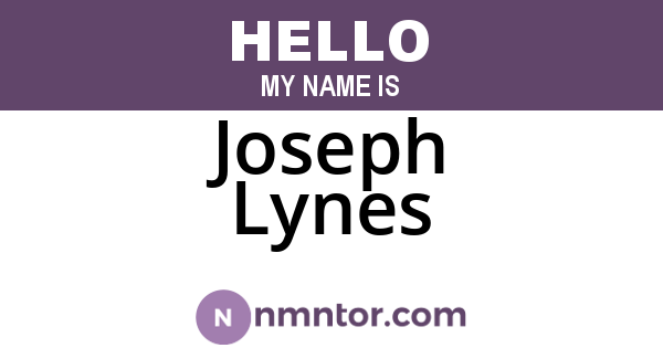 Joseph Lynes