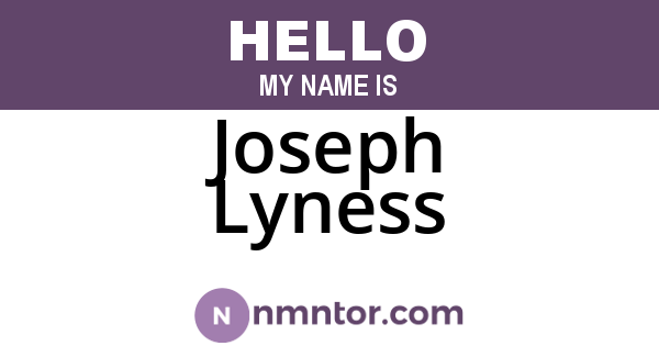 Joseph Lyness