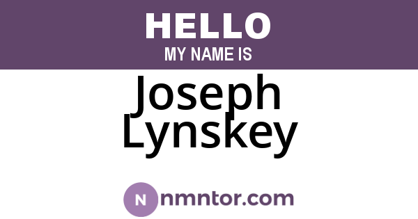 Joseph Lynskey