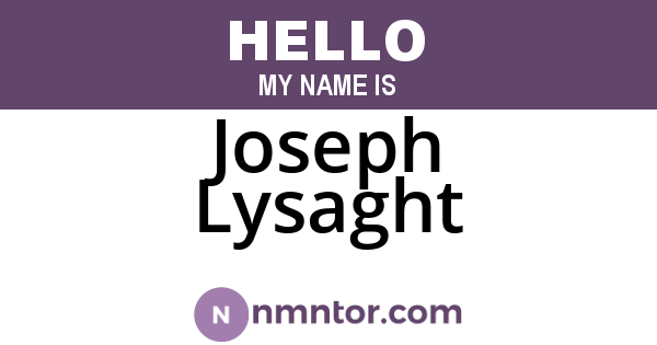 Joseph Lysaght