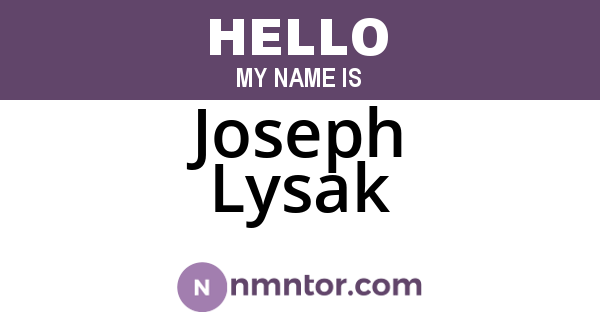 Joseph Lysak