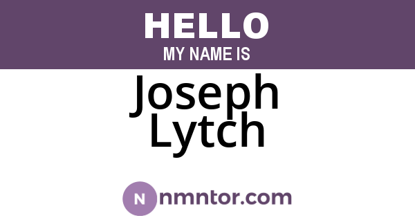 Joseph Lytch