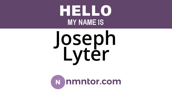 Joseph Lyter