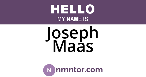 Joseph Maas