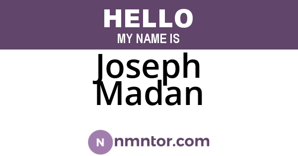 Joseph Madan