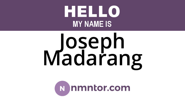 Joseph Madarang