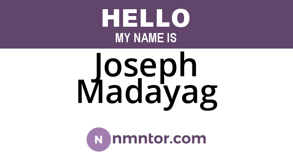 Joseph Madayag