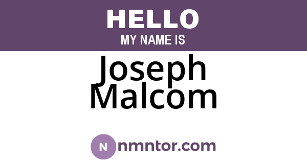 Joseph Malcom
