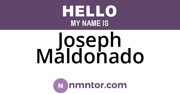 Joseph Maldonado