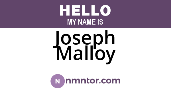 Joseph Malloy