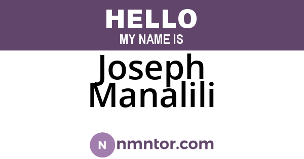 Joseph Manalili