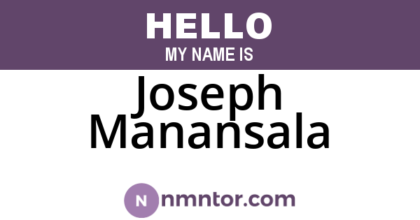 Joseph Manansala