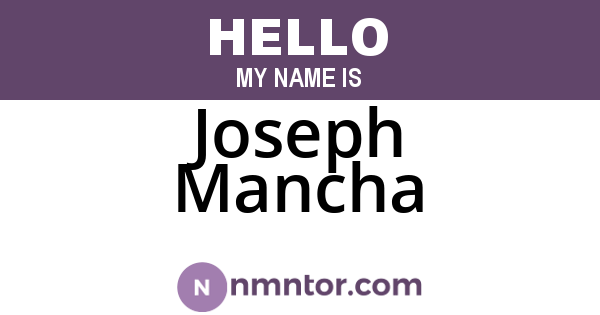 Joseph Mancha