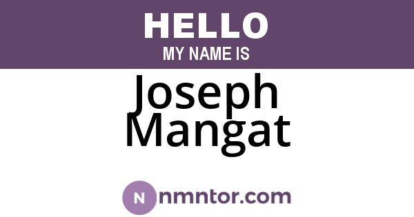 Joseph Mangat